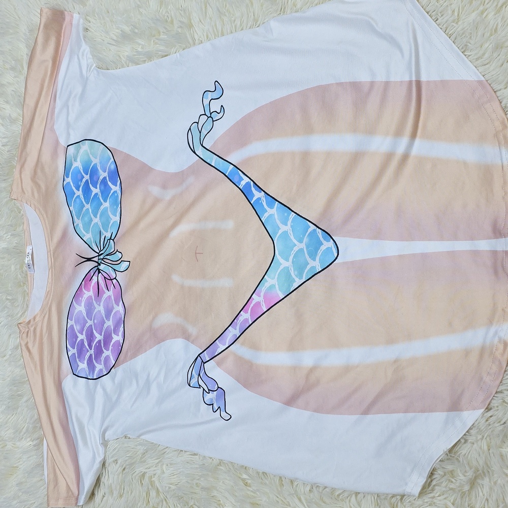 Graphic Bikini Print T-Shirt Dress
